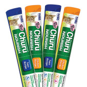 Ветеринарно лакомство за котки Chruru Vet Diet Cat Nourish 12 kcal. Tuna, Chicken мотивира апетита и спомага за набавянето на важни хранителни вещества; №1 в света мокро лакомство за котки 